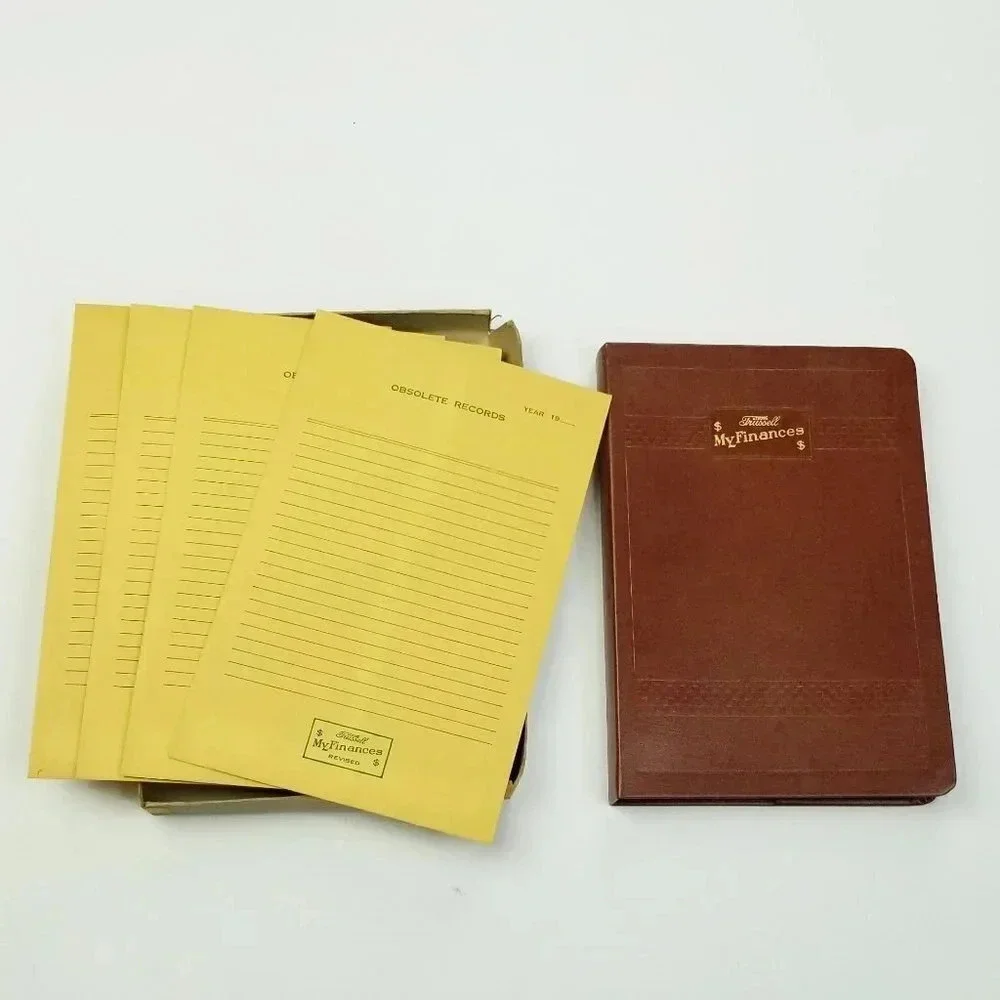 Trussell My Finances Vintage Accounting With Box Yellow Envelopes Copyright 1961